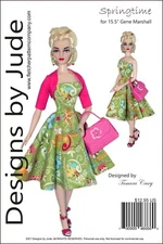 Doll Clothes Sewing Pattern for 15.5" Gene Marshall, Springtime - Ashton Drake 