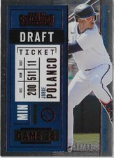 2020 Panini Contenders JORGE POLANCO DRAFT TICKET RED #83 TWINS /99