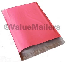 100 14x17 Pink Poly Mailers Shipping Envelopes Couture Boutique Quality Bags