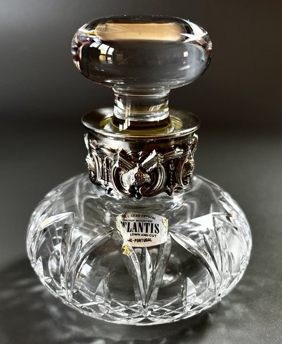 Vintage Atlantis Cut Crystal Silver Mounted Perfume Bottle. - Picture 3 of 5