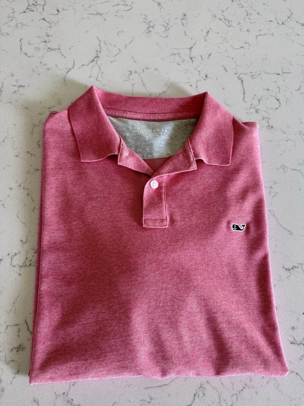 Vineyard Vines Edgartown Polo Shirt - Men’s Size Large - Dark Pink - Excellent