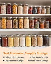 Electric Mason Jar Vacuum Sealer, [2026 Upgraded] One-Piece Handheld Vacuum Seal