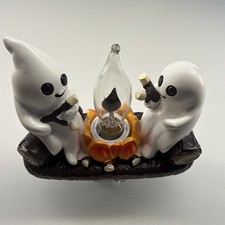 Halloween Ghost Couple Flickering Campfire Night Light Smores NWOT