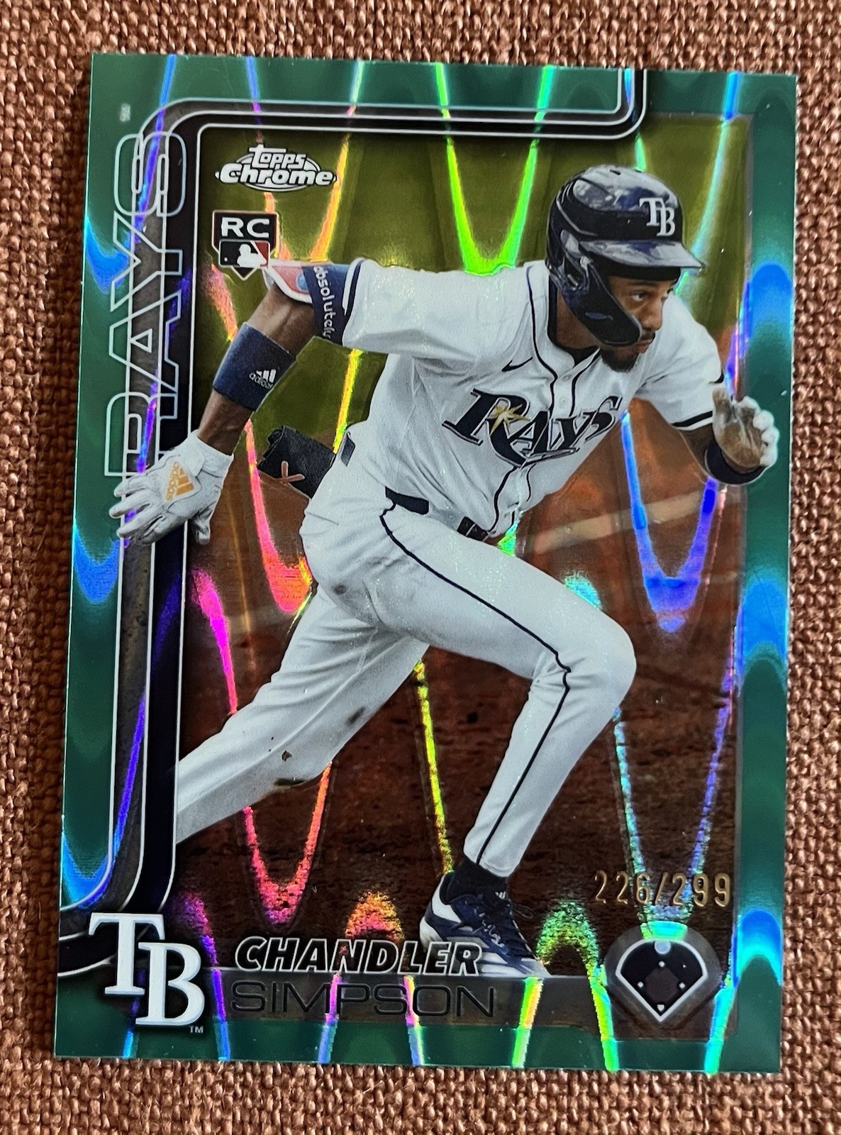 2025 Topps Chrome Update Teal RayWave Chandler Simpson Rookie /299 #USC179 RC