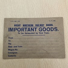 Wagon. Label.    (  G N R B.    Important. Goods.    )
