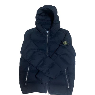Stone Island Down Jacket Black L Model 791543728 with Compass Patch