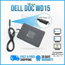 Genuine Dell WD15 K17A Business Dock USB-C Dual 4K Docking Station