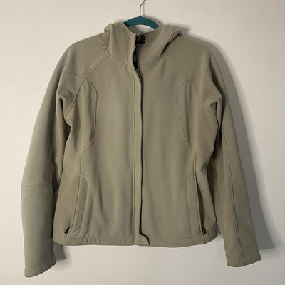 Quechua Decathlon Damen Khaki Softshell Jacke mit Kapuze EUR L / UK 12-14