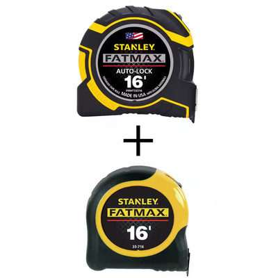 FATMAX 16 Ft. Autolock Tape Measure and 16 Ft. FATMAX Tape Measure