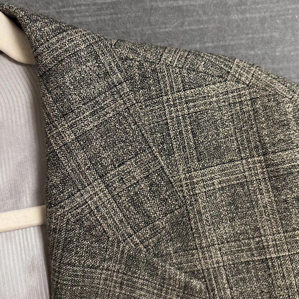 Abrigo Deportivo Jack Victor 40R Tostado Cuadros Bambú Italia Canadá Blazer Chaqueta Clásica Foto 3 de 4