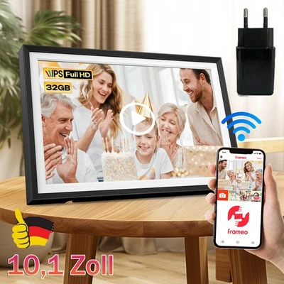 MARKENLOS Cornice digitale 10,1 pollici Frameo Wi-Fi touchscreen IPS cornice foto 32 GB ITA