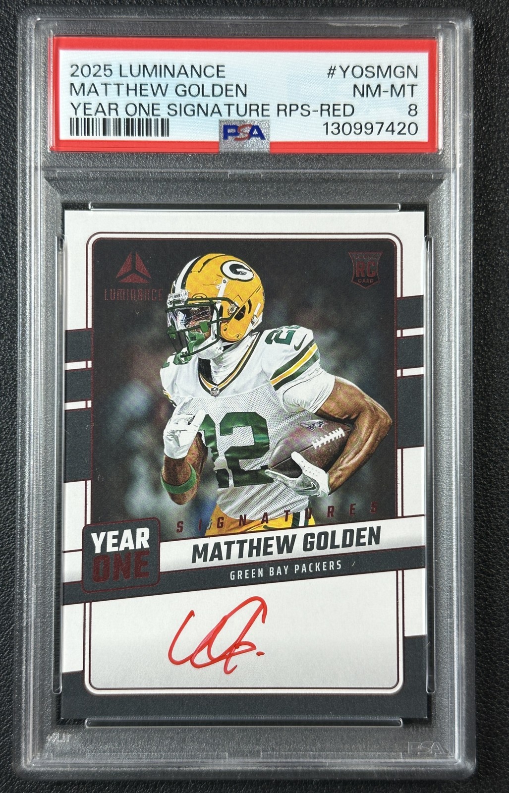 Matthew Golden Panini Luminance Year One Signatures Rps #YOSMGN Red