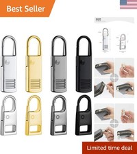 Zipper Pull Replacement, 8 Pieces Detachable Zipper Pull Tab Repair Kit for L...
