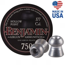 BENJAMIN Premium 750 Count HOLLOW POINT 4.5mm .177 Caliber Pellets MADE IN USA