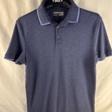CALVIN KLEIN MEN'S LIQUID TOUCH POLO SHIRT HEATHER NAVY COLOR SIZE SMALL