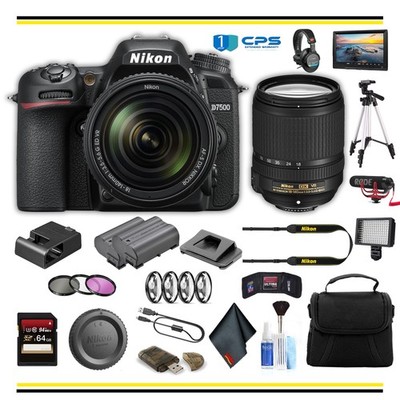 Nikon D D7500 20.9MP Digital SLR Camera - Black (Kit w/ 18-140mm VR Lens) Pro