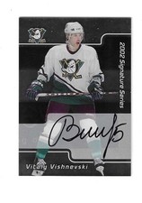 Vitaly Vishnevski 2001-02 Be a Player Signature Series Auto Card # 126