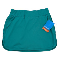 New Columbia Skirt Skort Teal Small Stretch Omni Shade Hiking Outdoor NWT 65