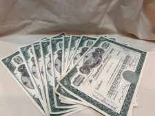 Pennsylvania Railroad Horseshoe Curve Stock Certificates (1963,65,66 Lot Of Ten)