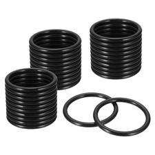 32Pcs Dream Catcher Rings, 2.2" Plastic Macrame Wreath Floral Round Hoop, Black