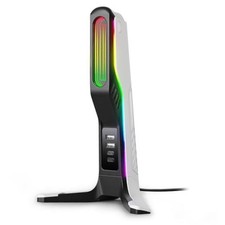 RGB Gaming Headset Stand with 2 USB and 1 Type-C Ports, Game Headphone Mount