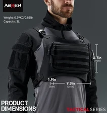 AMHEH Elbert Tactical Chest Bag - 3L Capactity, Waterproof (Camo) *NEW w/ TAGS*