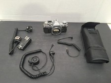 Canon AE-1 35mm SLR Film Camera Body w/Altura Flash & Accessories - TESTED #B