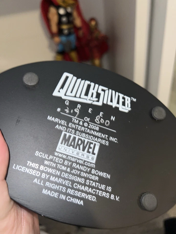 Quicksilver Statue Green Variant Marvel Avengers Bowen Designs 319/800 FREE SHIP - Image 2 of 2