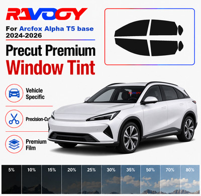 Pre Cut Car Window Tint For Arcfox Alpha T5 base 2024-2026 Nano-Ceramic Film
