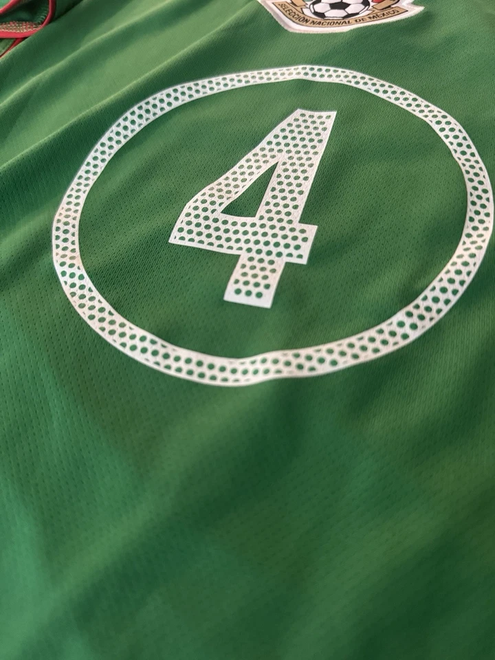 Домашняя футболка Рафы Маркеса No4 Мексика 2006 размер S зеленая Nike Selección футбол - Изображение 3 из 4