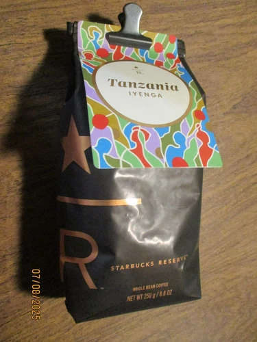 8.8oz Starbucks Reserve Tanzania Iyenga Whole Bean Coffee 05/01/2025