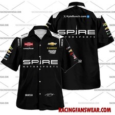 Kyle Busch Nascar Racing 2024 Spire Motorsports Uniform Apparel Clothes Hawaiian