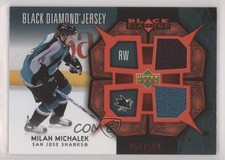 2007 Upper Deck Black Diamond Jerseys Dual Ruby /100 Milan Michalek #BDJ-MM n1u