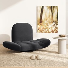 Folding Gaming Chair Swivel Floor Chair-Black