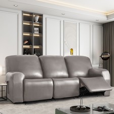 PU Leather Recliner Chair Covers Slipcover Side Pocket Waterproof Armchair Cover