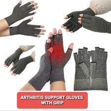 Compression Gloves Anti Arthritis Fingerless Pain Relief Joint Support With Grip