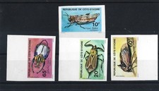 COTE D'IVOIRE - 463/66 - NON DENTELES ** - INSECTES -