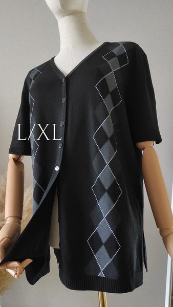 Women Sweater Grey Viscose L