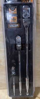 Gearwrench 3pc 120XP Locking Flex Thin Head Long Handle Ratchet