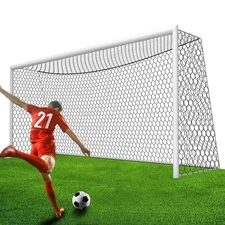 Professional Soccer Goal Net Replacement 24x8FT18.5x6.5FT [4mm Nylon 4" Hexag...