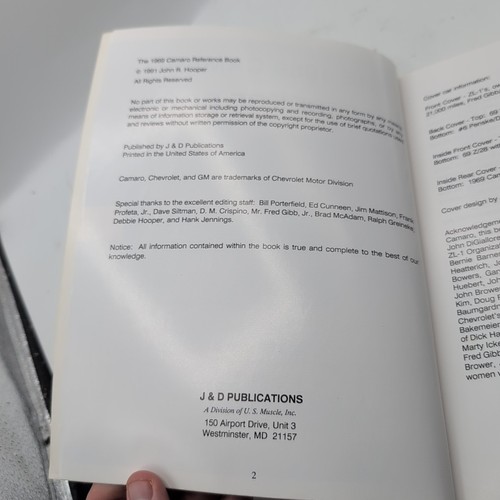 The 1969 Camaro Reference Book from "A" to Z" by John Hooper - Good Condition - Picture 7 of 11