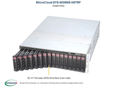 Supermicro SuperServer 5039MS-H8TRF Server Barebone System - 3U 