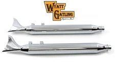 Wyatt Gatling 31 Inch Fishtail Muffler Sets for FLT-FLHT 1985-94