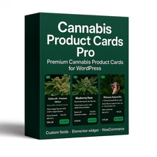 Cannabis Product Cards Pro – Elementor & WooCommerce WordPress Plugin