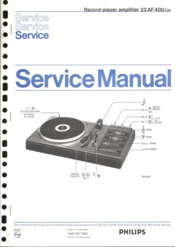 Philips Original Service Manual für 22 AF 400 - 第 1/1 張圖片