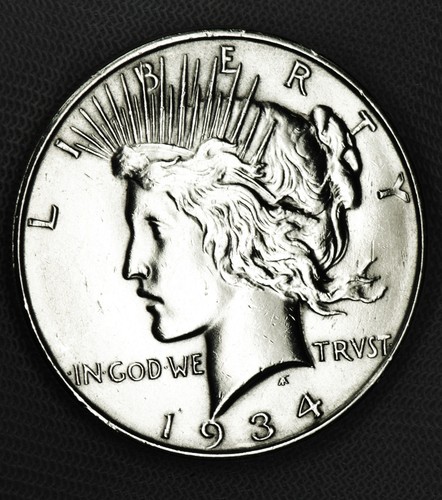 1934-d Silver Dollar. Full Sharp Eagle's Feathers. High Grade (Inventory A)