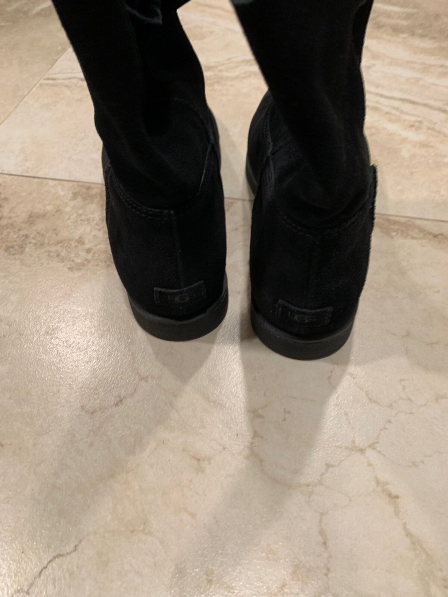 UGG Josefene Short Suede Boots Black 1130527 Women's Size 10