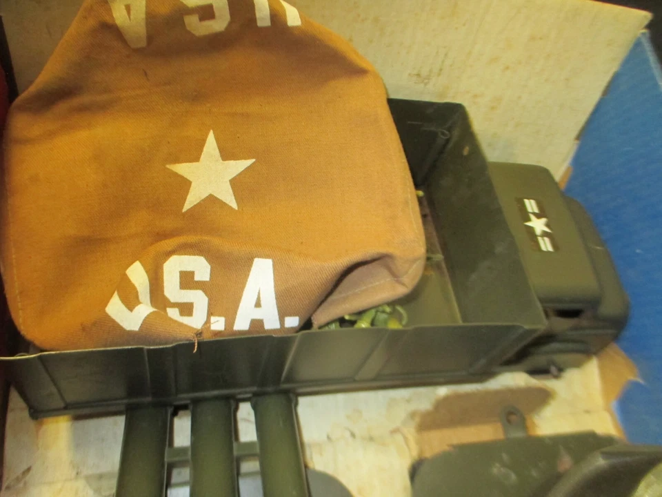 Vintage 1950's Structo U.S. Army "Combat Convoy Set" Pressed Steel No.521+Box - Image 2 of 4