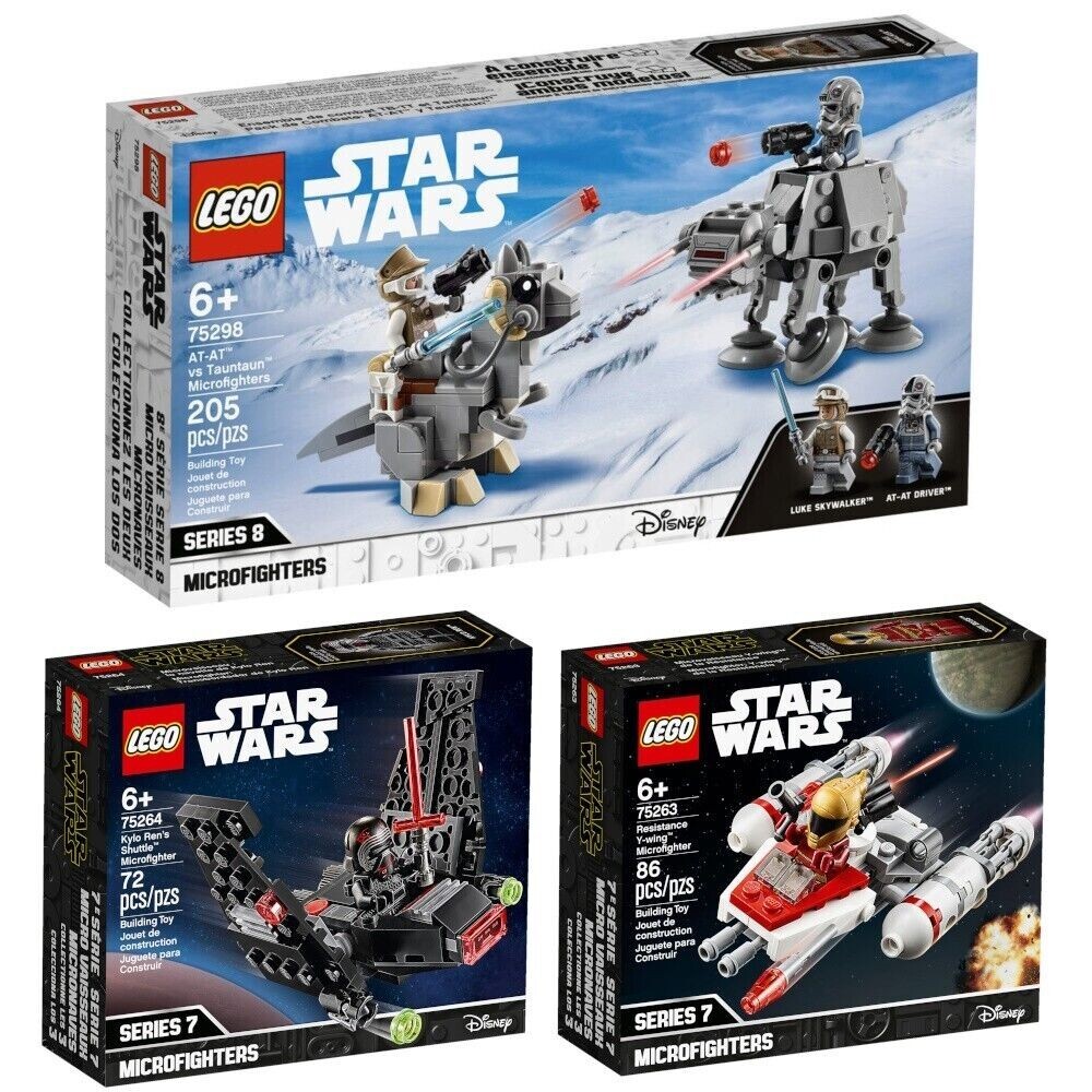 LEGO 75298 75263 75264 MICROFIGTHERS AT AT KYLO REN'S SHUTTLE RESISTANCE YWING
