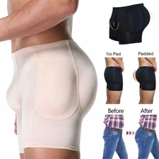 Men Butt & Hip Lifter Enhancer Briefs Padded Boxer Underwear Skinny Panty Shaper